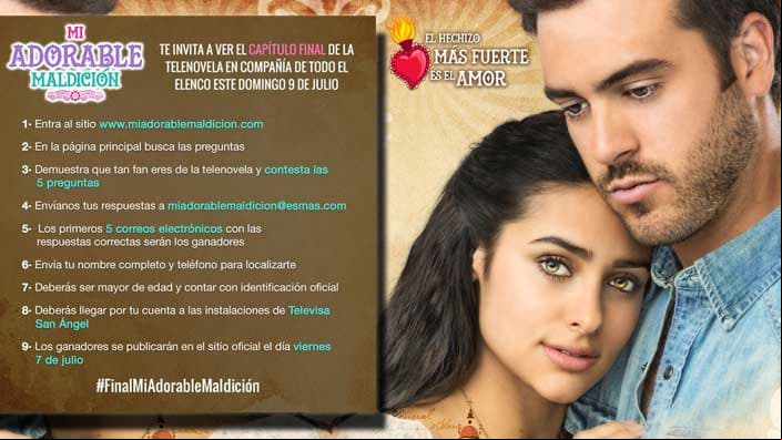 Términos y condiciones: dinámica "Mi adorable maldición te invita a ver el capítulo final de la telenovela"