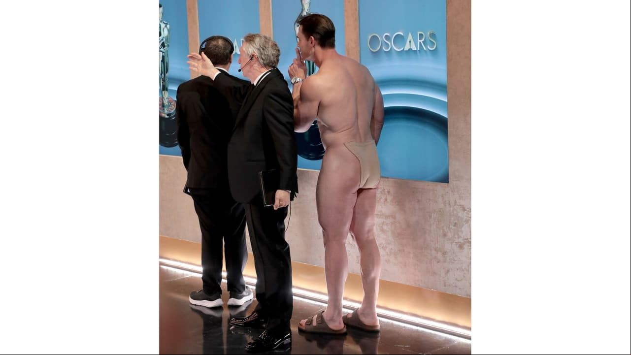 John Cena en el 'backstage' de los Premios Oscar 2024.