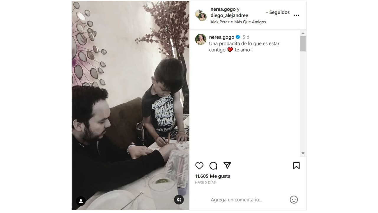 Novio de Nerea Godínez convive con el hijo de ella, André.