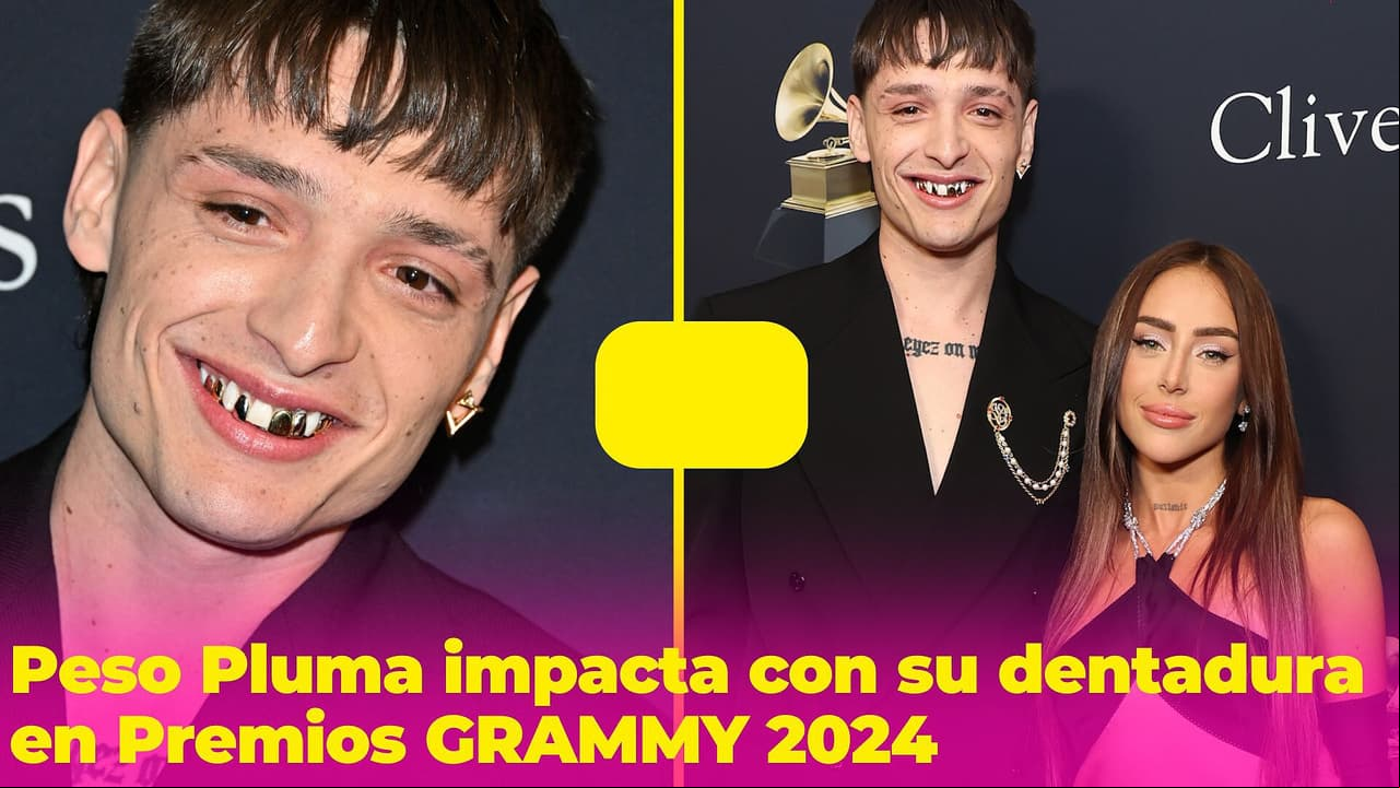 ¿Qué le pasó a Peso Pluma en los dientes? El ganador del GRAMMY causó revuelo con su look