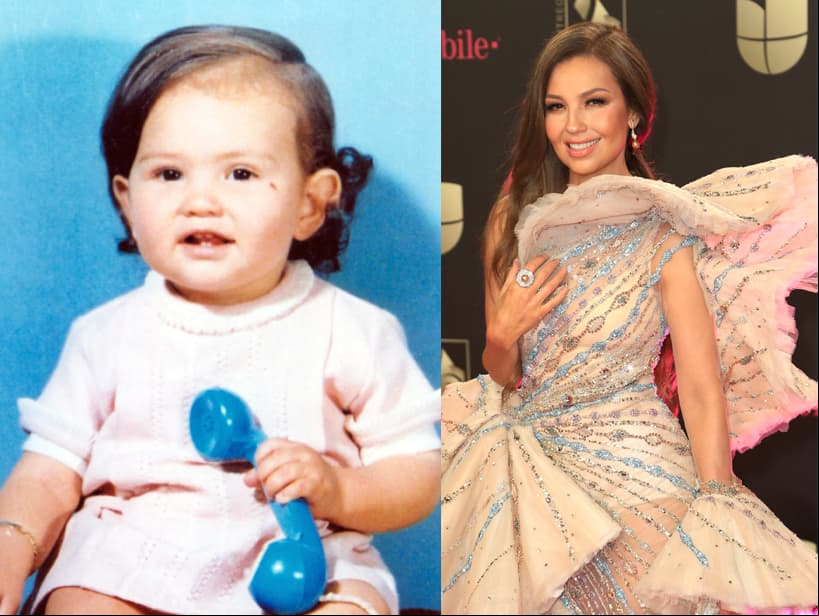 De acuerdo con el portal Mamás latinas, la primera experiencia de Thalía en el medio artístico fue a los 2 años cuando salió en un comercial de jugos. Posteriormente, compitió en el programa de concursos ‘Juguemos a cantar’ en 1984 y en septiembre de 1986 sustituyó a Sasha Sokol en Timbiriche.