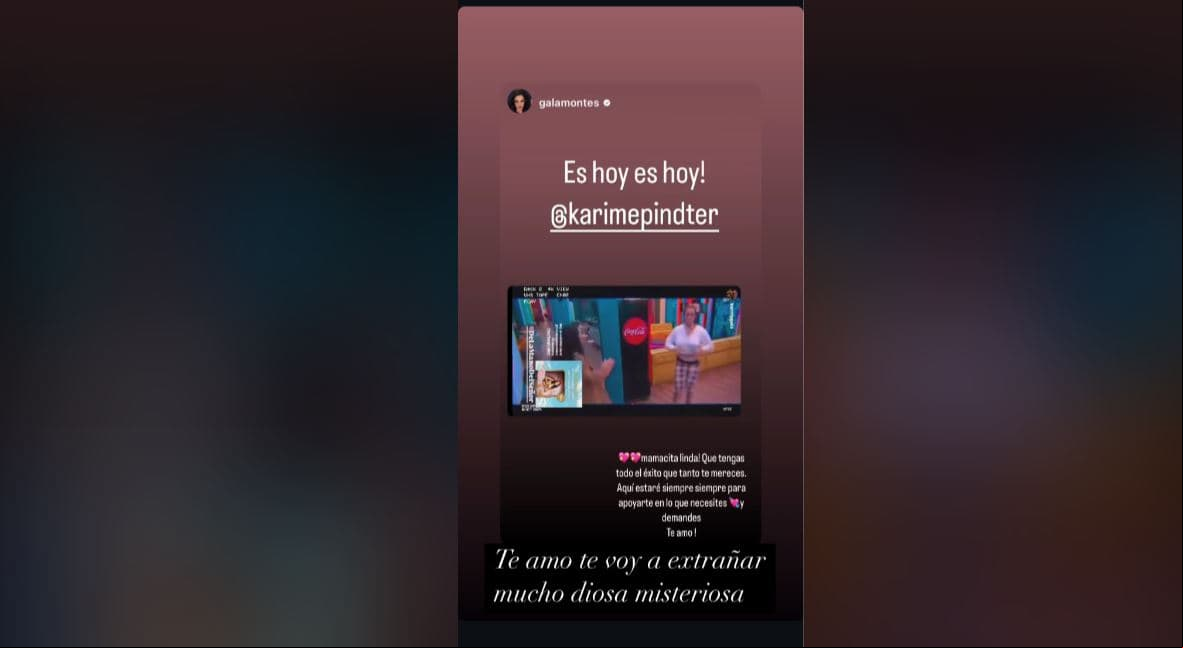 Captura historias de Instagram de Gala Montes