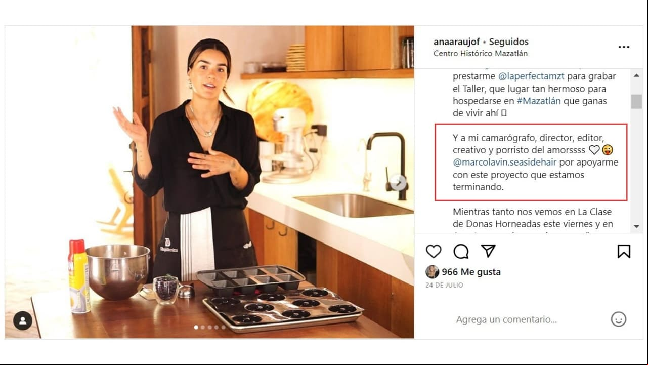 Ana Araujo agradeció a Marco Lavin su apoyo.