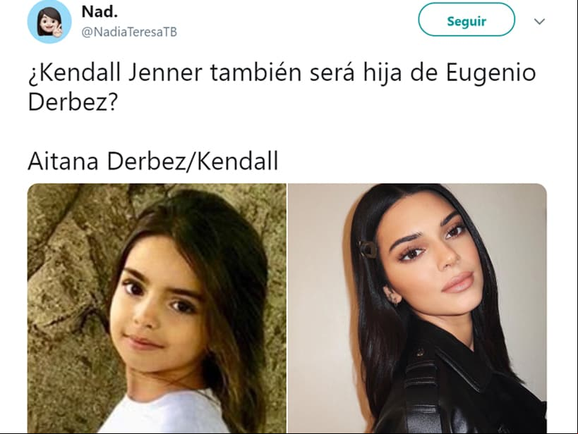 Cabe destacar que la mayoría de las comparaciones muestran a la modelo, de 23 años, durante su infancia, antes de hacerse algunos retoques en su rostro.