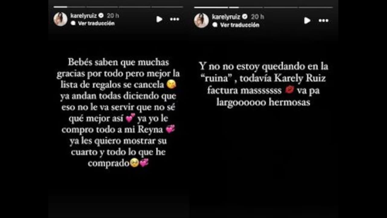 Karely Ruiz explica por qué canceló la mesa de regalos de su primogénita