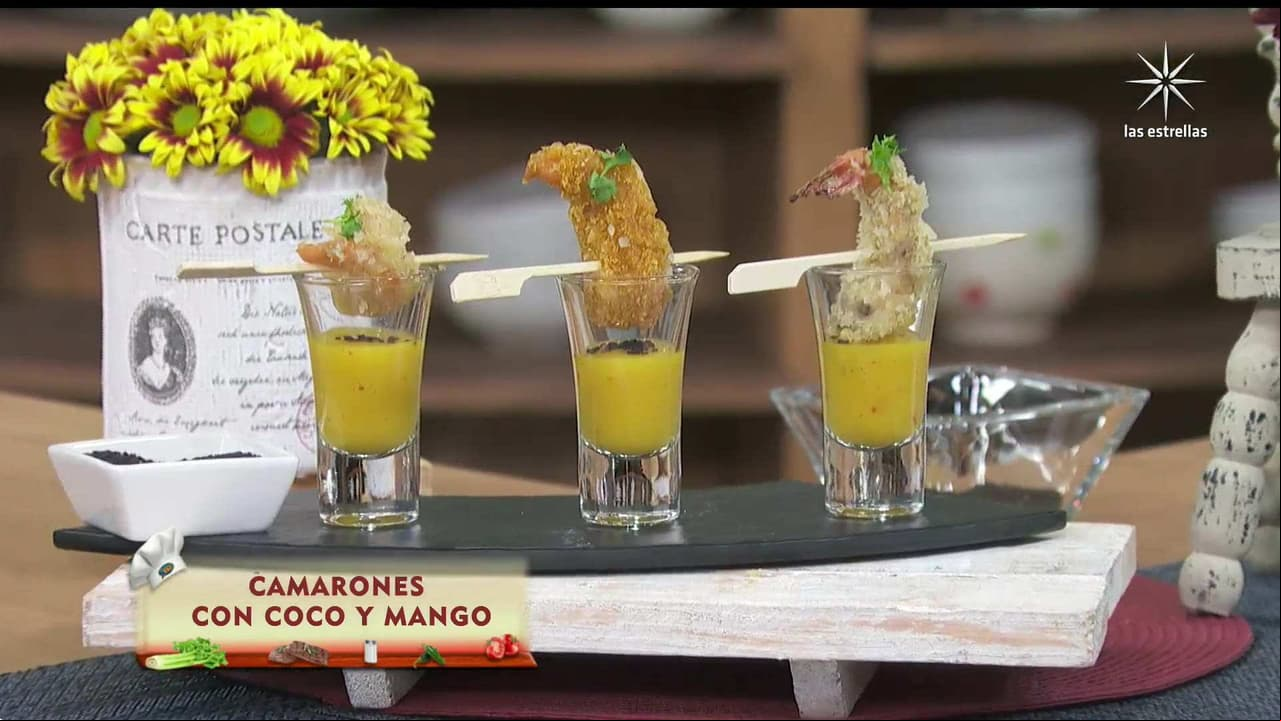 Receta fácil, deliciosa y tropical: ‘CAMARONES CON COCO EN SALSA DE MANGO’