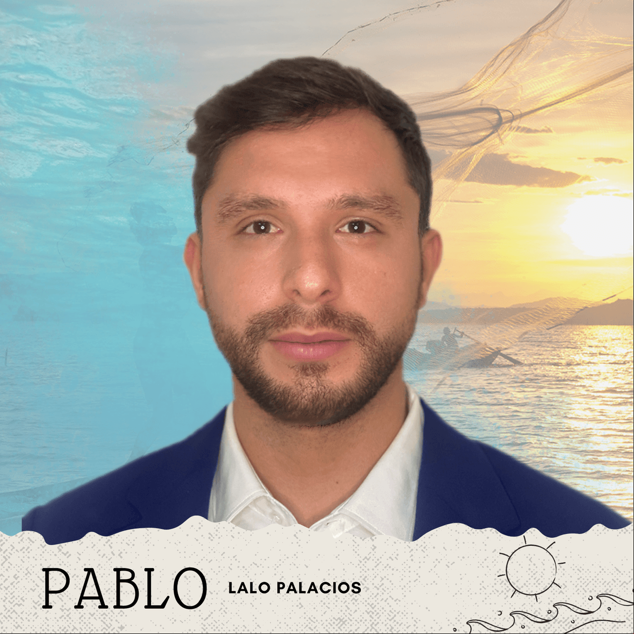 Lalo Palacios interpreta a 'Pablo Pérez', primo de Abel y chofer de la familia Vega con aspiraciones grandes en la vida. Su mayor sueño es tener su propia empresa de renta de limusinas, pero el juego de la vida lo llevará por otro camino.