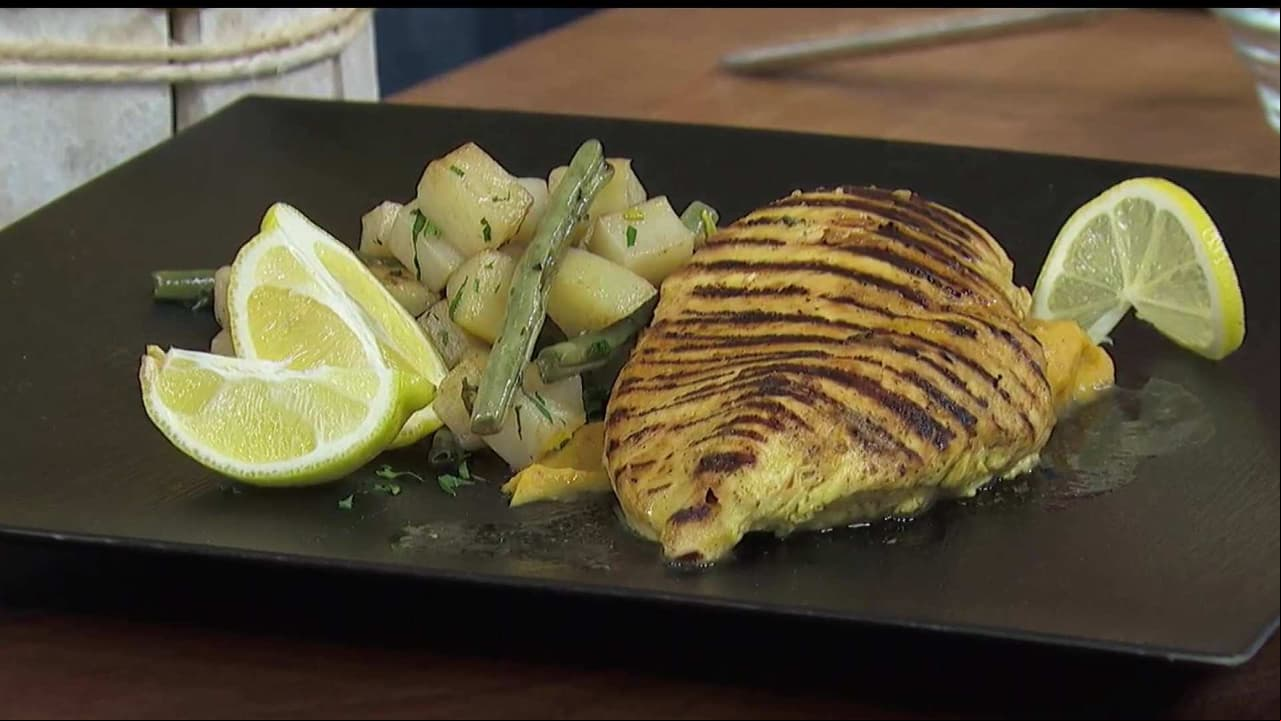 RECETA: Pollo asado con limón, mostaza y ajo