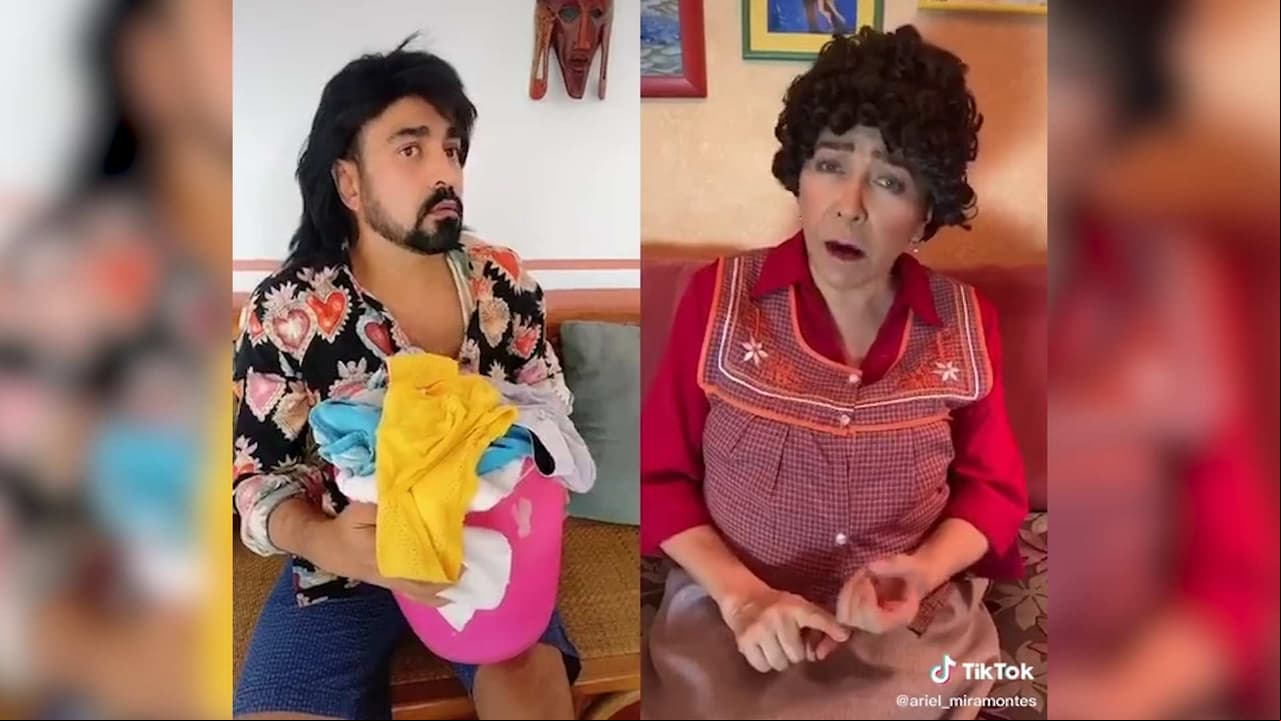 'Doña Lucha' le lanza divertido reclamo a 'Albertano' en TikTok: "Nada más te vienen a ver cuando se les juntó la ropa"
