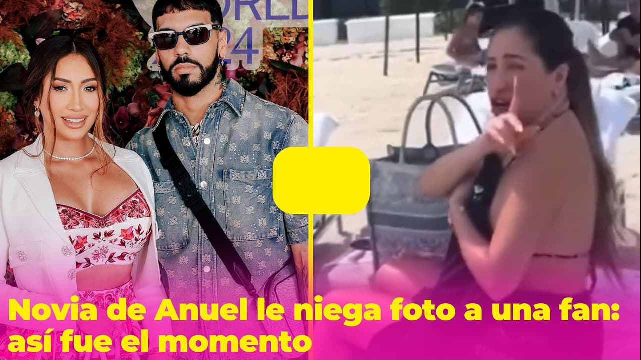 Novia de Anuel le niega foto a una fan delante del cantante y desata polémica: video