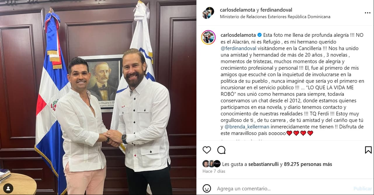 Carlos de la Mota y Ferdinando Valencia se reúnen tras la muerte de sus hijos