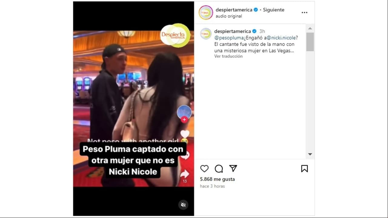 Peso Pluma apareció con otra mujer que no es Nicki Nicole.