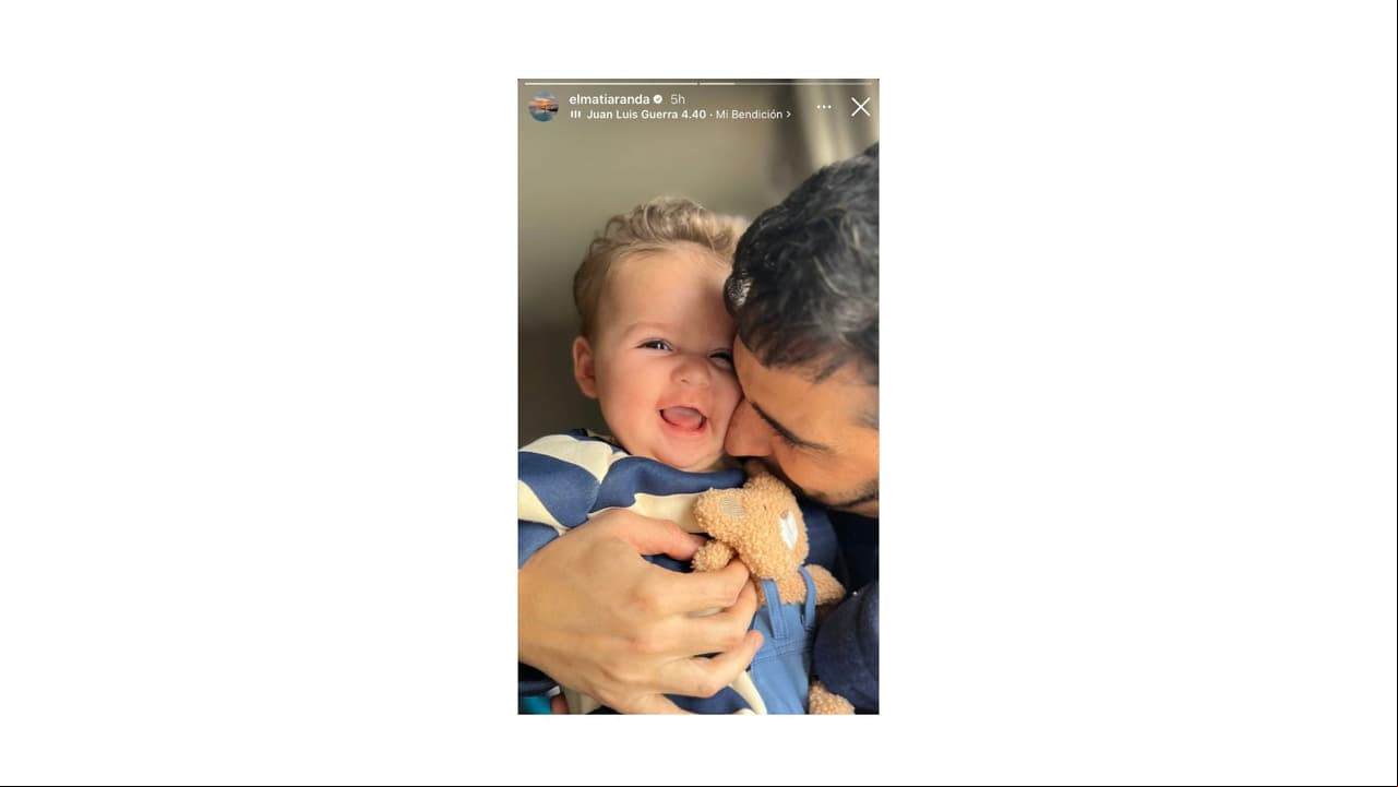 Matías Aranda se dejó ver junto a su hijo Benicio.