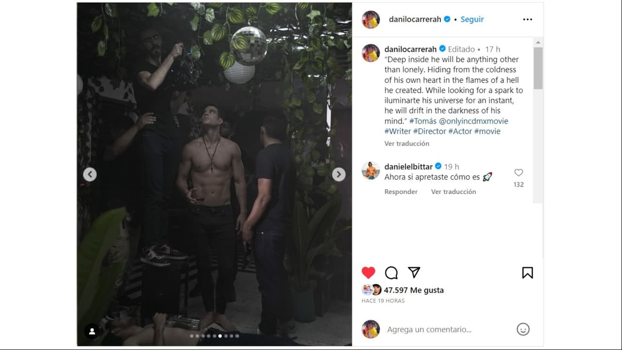 Danilo Carrera en las grabaciones de ‘Only in CDMX’.