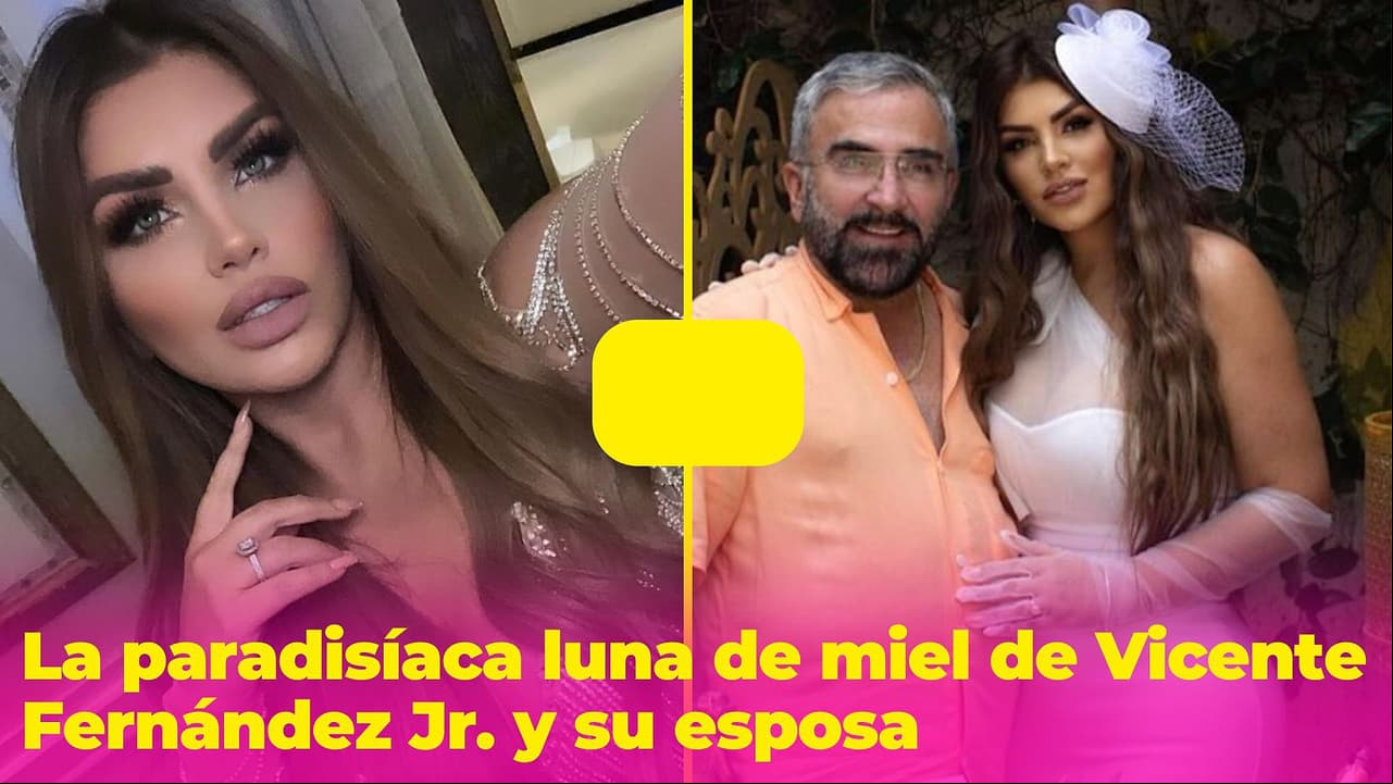 Esposa de Vicente Fernández Jr. se niega a salir en fotos de su luna de miel porque "no está arreglada"