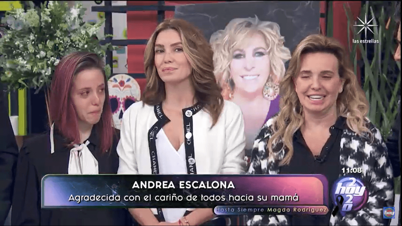 Andrea Escalona reaparece en Hoy tras la muerte de Magda Rodríguez