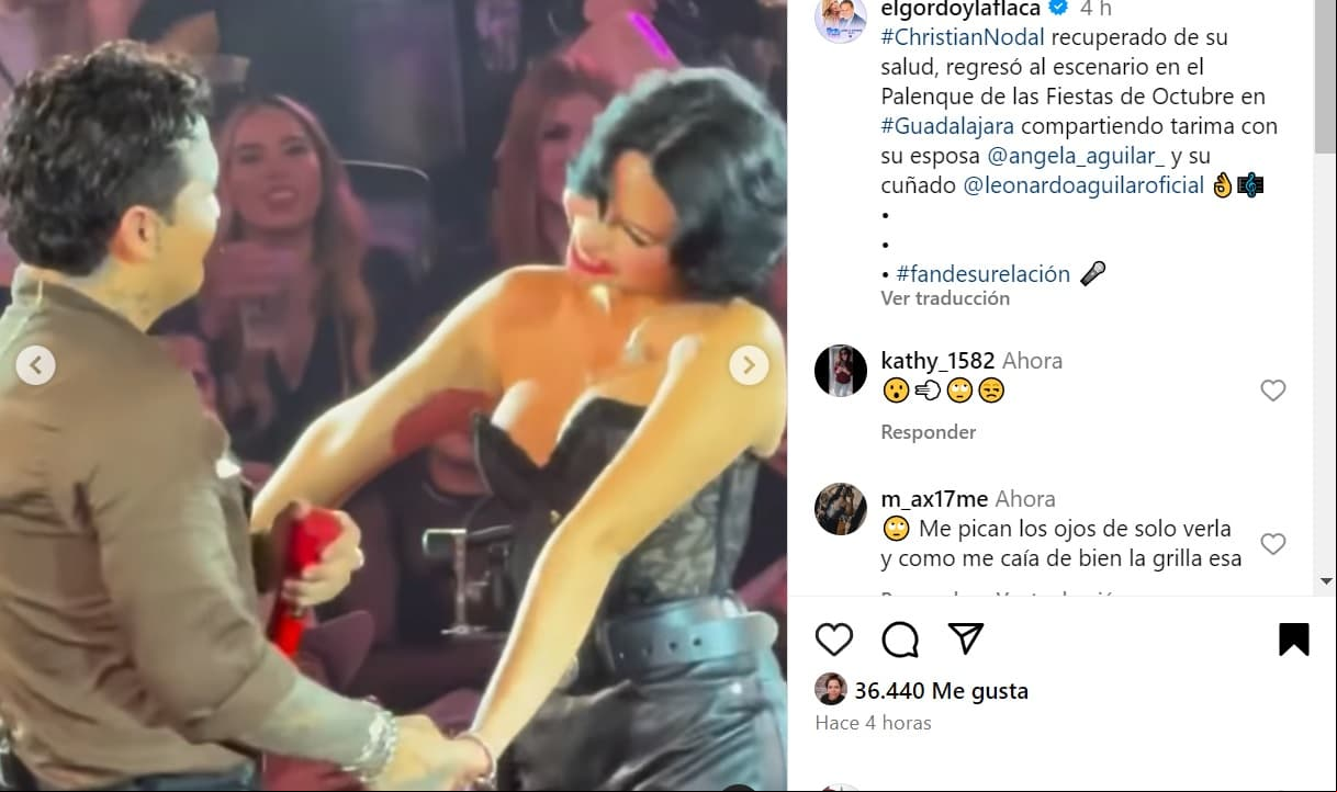 Nodal está muy enamorado de Ángela Aguilar y así lo muestra