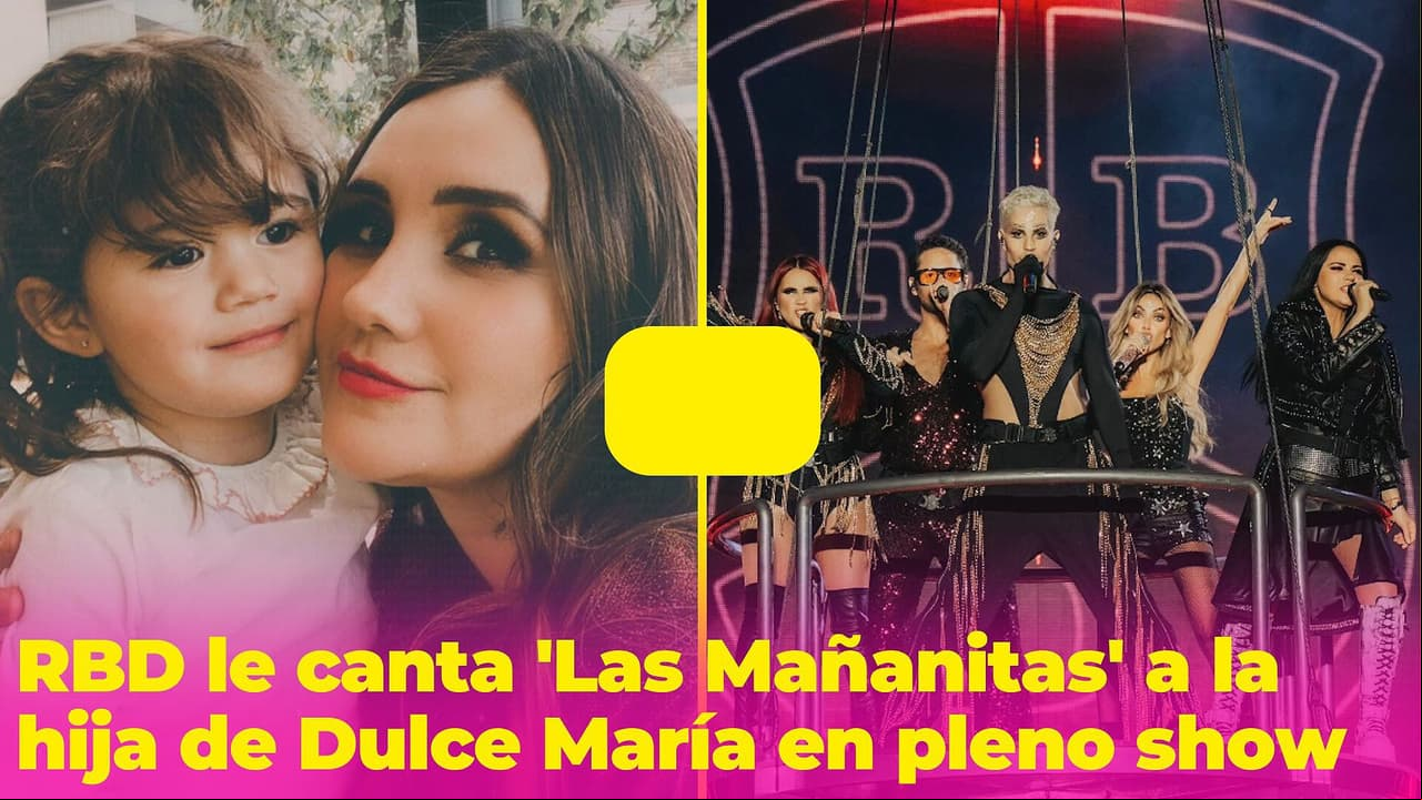 RBD sorprende a la hija de Dulce María y celebran su cumpleaños 3 en pleno concierto
