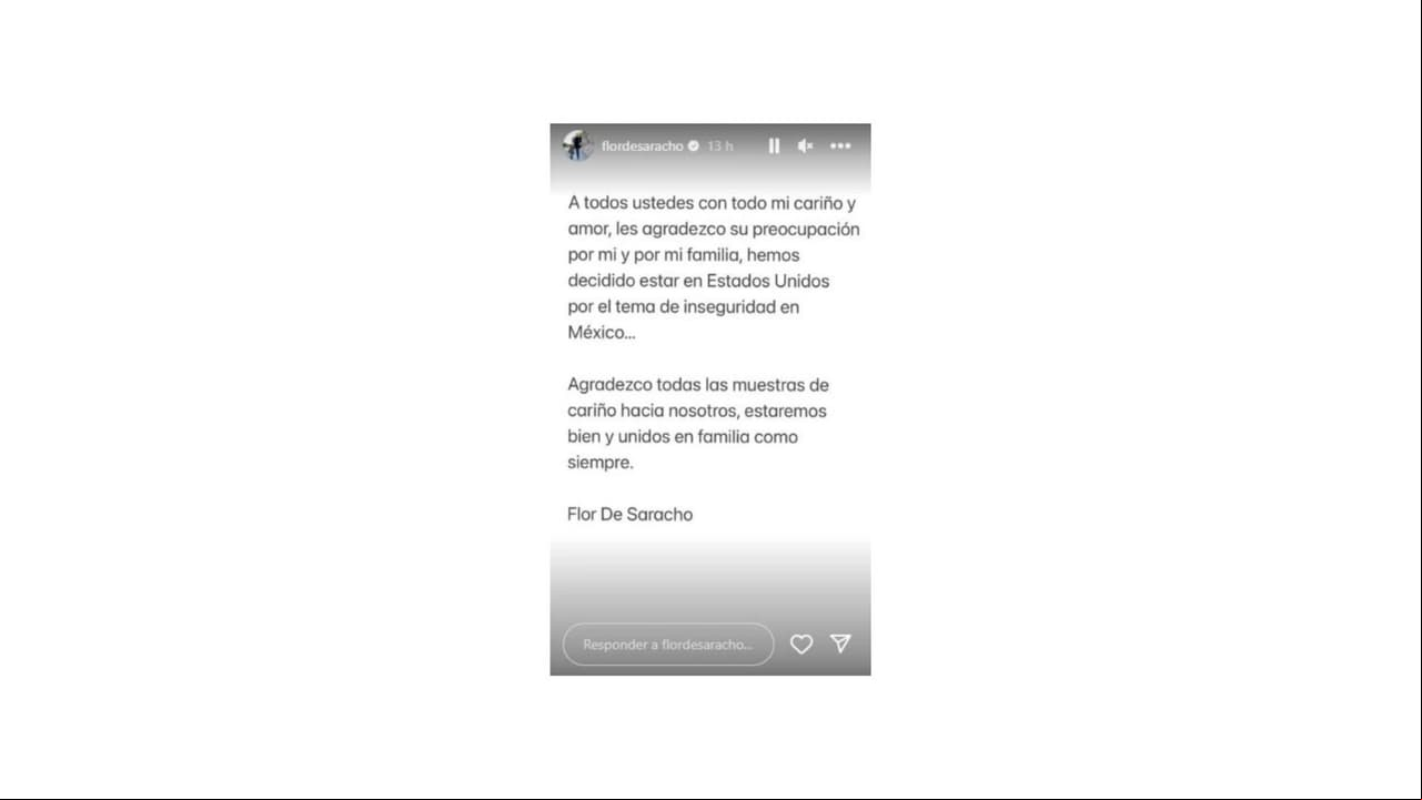 Florencia de Saracho se va de México.
