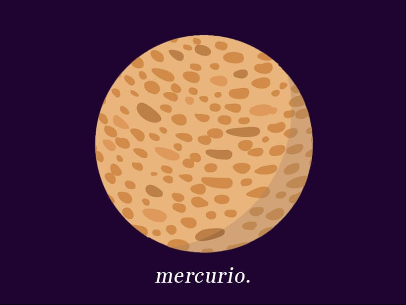 MERCURIO: Representa nuestro intelecto, la manera de pensar y aprender. Nos explica con qué facilidad se habla y se escribe y cómo nos desenvolvemos en los estudios. Es un planeta de expresión y reflexión. Palabra clave: inteligencia. Signos asociados: Géminis y Virgo.
