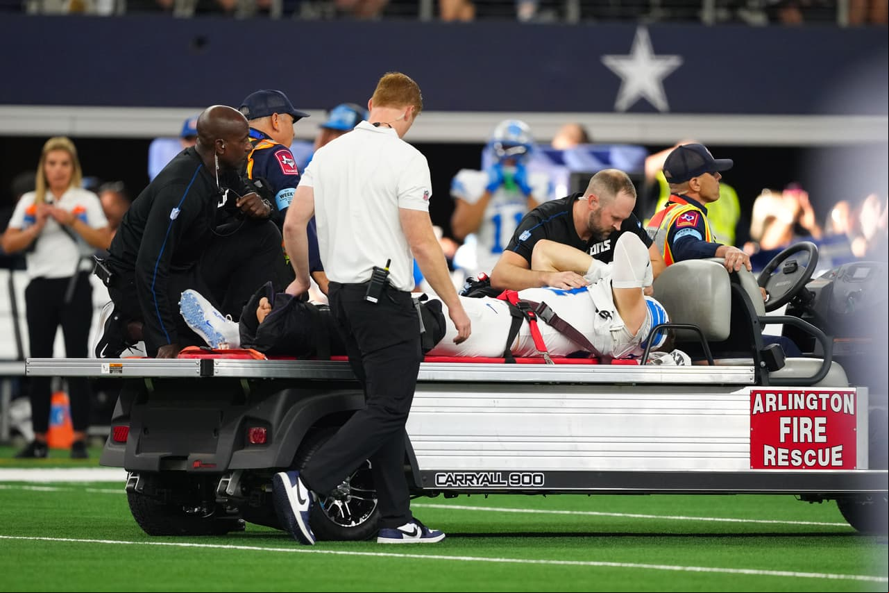 Terrible lesión de Aidan Hutchinson en el Dallas Cowboys vs. Detroit Lions 