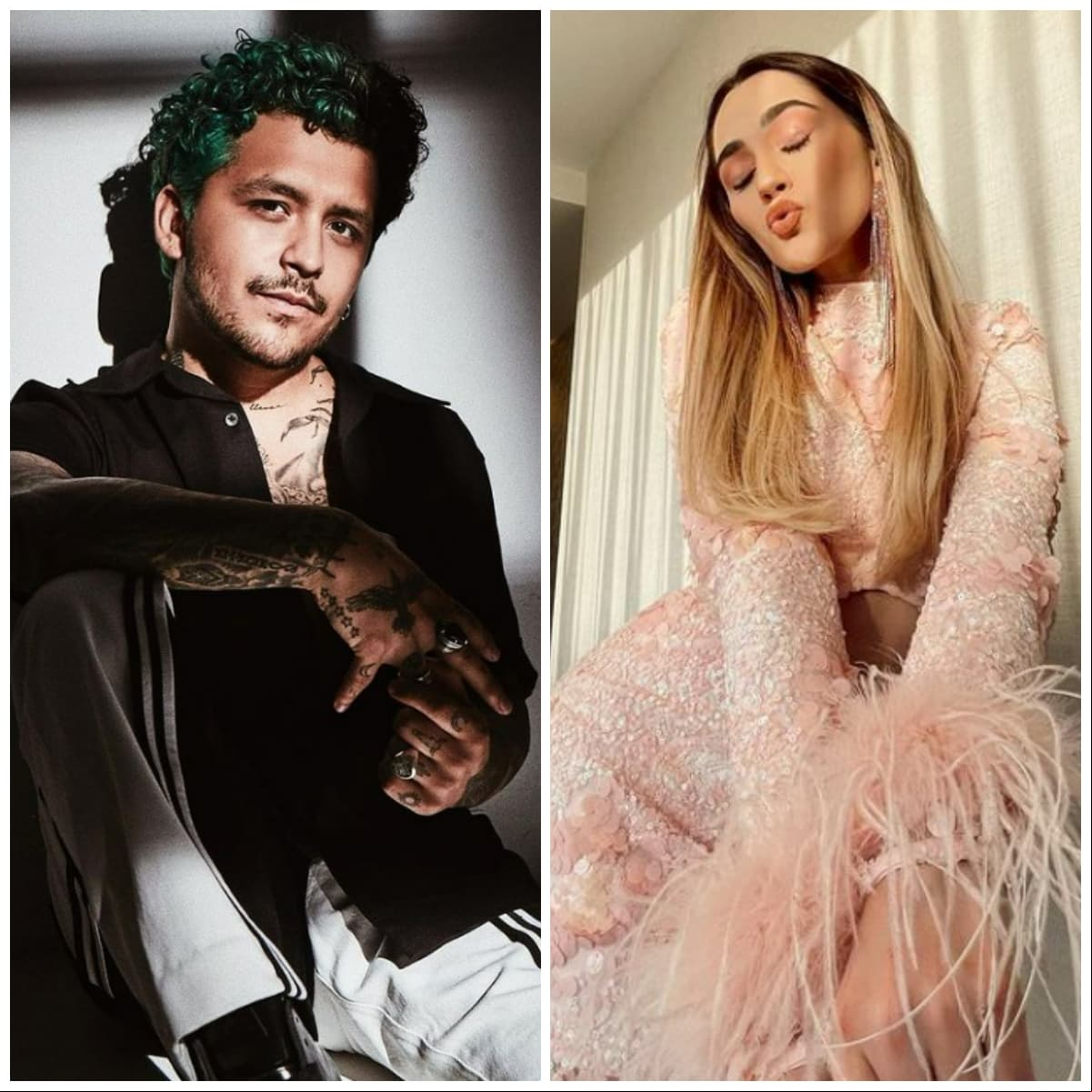 Christian Nodal besa a cantante durante concierto y desata furor