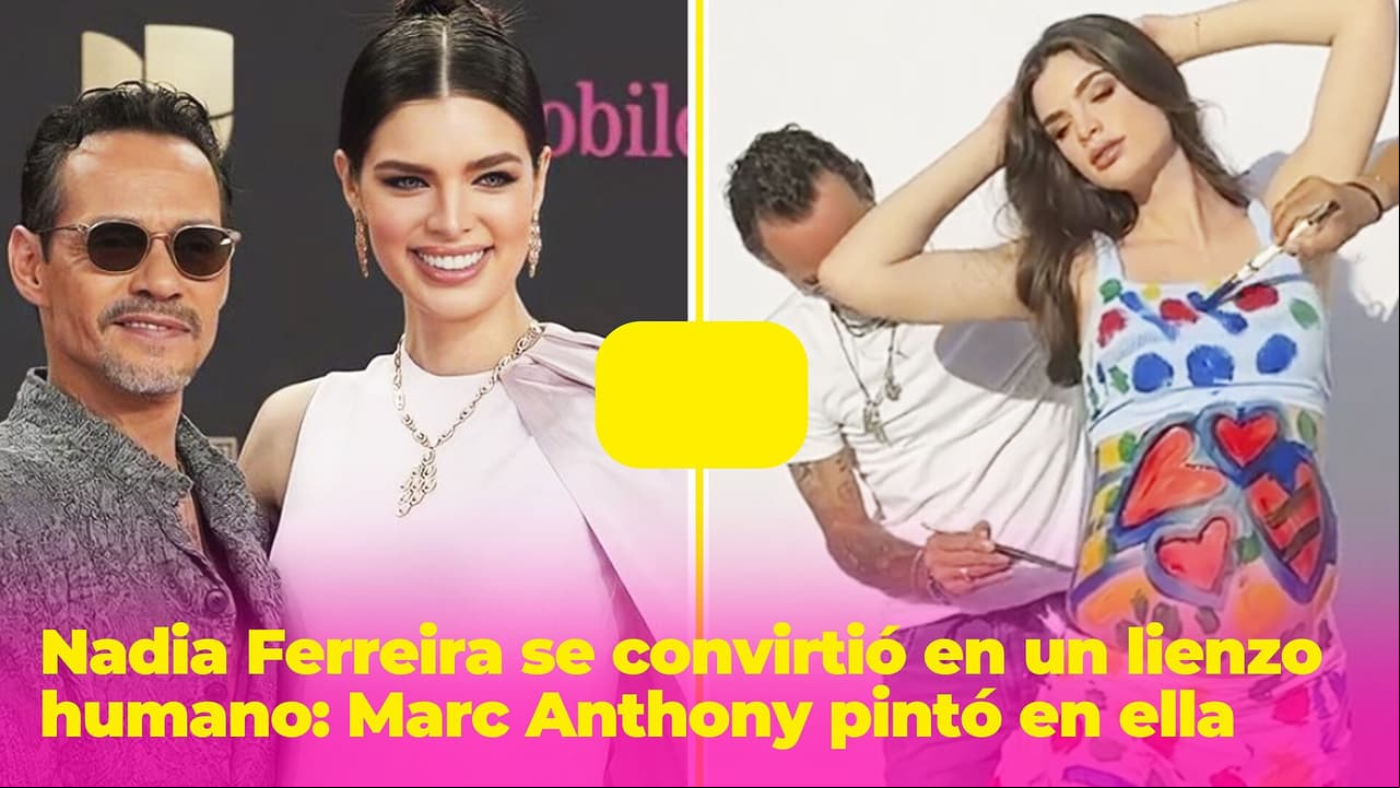 Nadia Ferreira se convirtió en un lienzo humano en la recta final de su embarazo: Marc Anthony pintó en ella