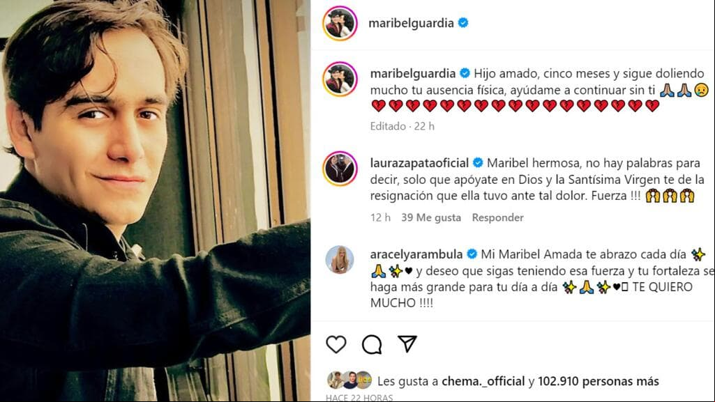 Este es el mensaje que Maribel Guardia publicó y en el que pide "ayuda" a su hijo Julián Figueroa para poder "continuar" su vida sin él.